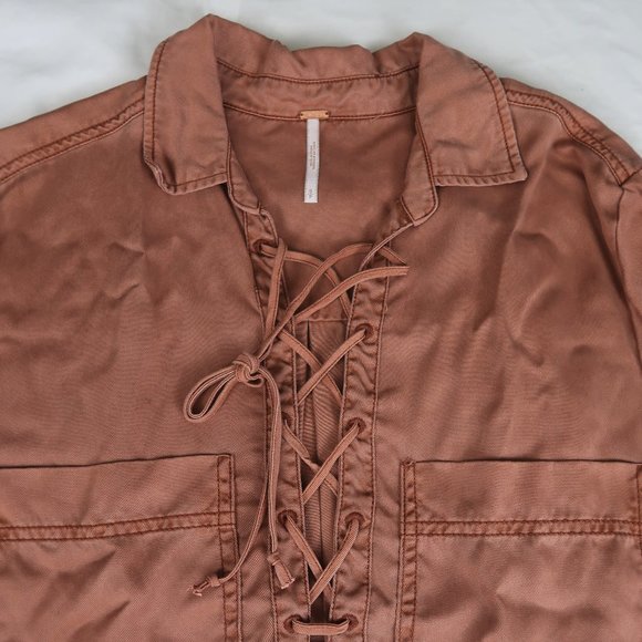 FREE PEOPLE HI-LO CRISS CROSS TOP - Picture 3 of 8